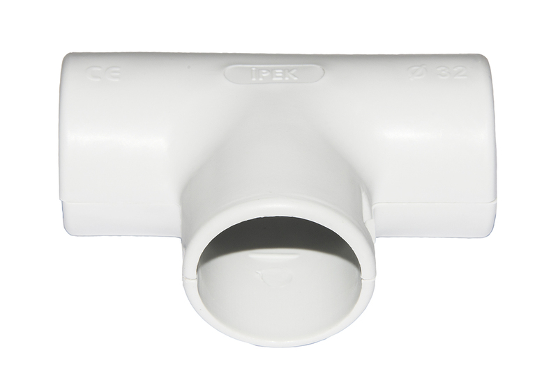 GIUNTO A T PER TUBI DI CONDOTTA DIAMETRO 32 MM PVC LK80432