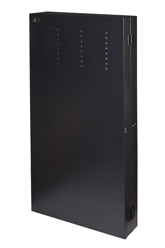 ARMADIO RACK DA MURO VERTICALE 2U 650X1082X115  COLORE NERO PER SERVER PROFONDI FINO A 92 CM
