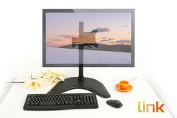 BRACCIO DA TAVOLO CON BASE PER VIDEO FINO A 15 KG DA 13 A 27" FINO A VESA 100X100 CON TRE SNODI