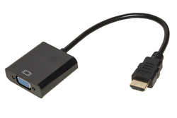 ADATTATORE HDMI® TIPO A MASCHIO A VGA FEMMINA CON PRESA AUDIO STEREO 3,5 MM