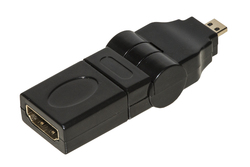 ADATTATORE MICRO HDMI® MASCHIO - HDMI® FEMMINA CON CONNETTORE INCLINABILE E RUOTABILE