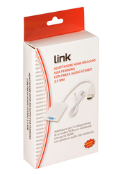 ADATTATORE HDMI® TIPO A MASCHIO A VGA FEMMINA CON AUDIO BIANCO
