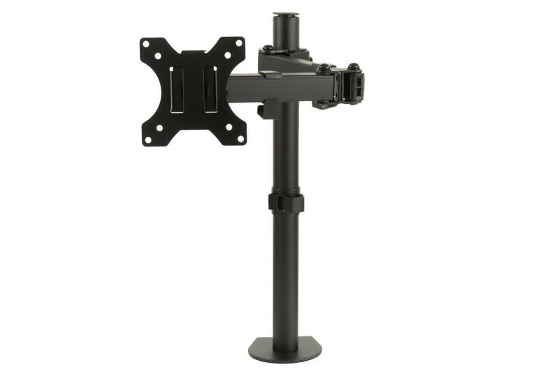 BRACCIO SUPPORTO DA TAVOLO CON MORSA A DUE SNODI PER VIDEO 13-32" FINO A 8 KG