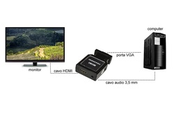 ADATTATORE DA PC VGA + AUDIO 3,5 MM STEREO A TV O VIDEO HDMI®