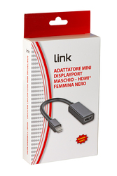 ADATTATORE MINI DISPLAYPORT MASCHIO - HDMI® FEMMINA NERO