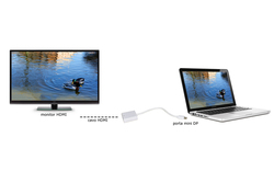 ADATTATORE MINI DISPLAYPORT MASCHIO - HDMI® FEMMINA CONTATTI DORATI 4KX2K60HZ HDR RGB4:4:4