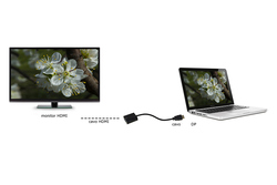 ADATTATORE DISPLAYPORT 1.2 MASCHIO - HDMI® 1.4 FEMMINA CONTATTI DORATI 4K@30HZ CM 20