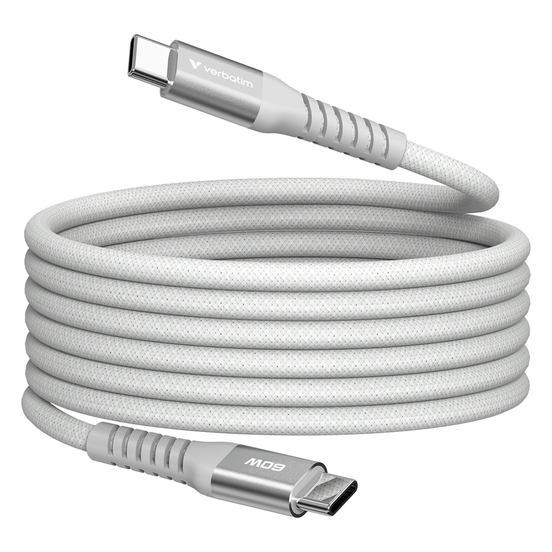 Verbatim Cavo Magnetico Sync  Charge USB-C to USB-C 60W  120 cm_Grigio