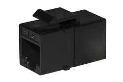 ADATTATORE PASSANTE 2X8 POLI RJ45 UTP NON SCHERMATO CAT.5E CON GANCI PER PANNELLI