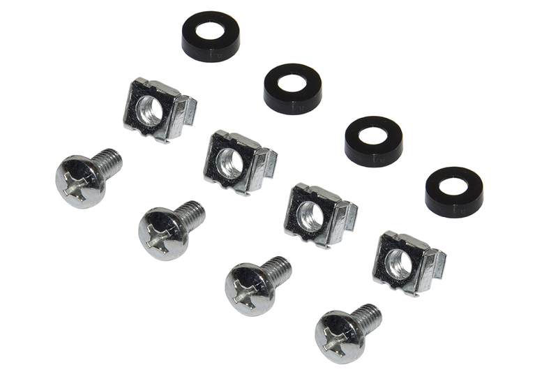 PANNELLO PATCH 19" VUOTO IN METALLO PER 8 KEYSTONE JACK NERO