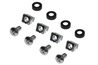 PANNELLO PATCH 19" VUOTO IN METALLO PER 8 KEYSTONE JACK NERO