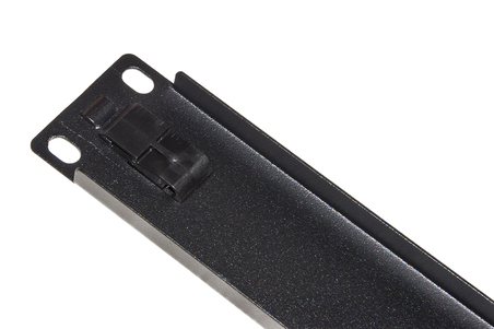 PANNELLO CIECO 1 UNITA' PER ARMADI RACK 19" COLORE NERO CHIUSURA A SCATTO