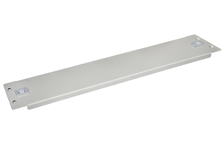 PANNELLO CIECO 2 UNITA' PER ARMADI RACK 19" COLORE GRIGIO CHIUSURA A SCATTO