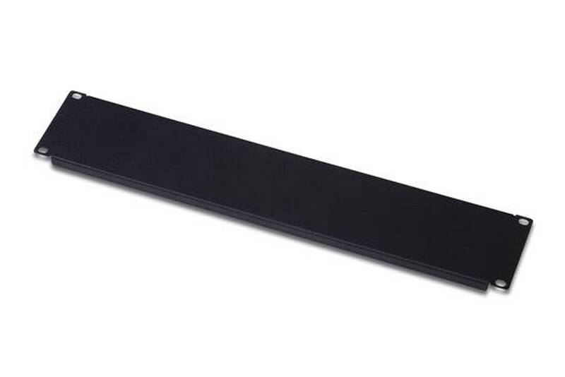 PANNELLO CIECO 2 UNITA' PER ARMADI RACK 19" NERO VITI INCLUSE
