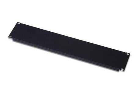 PANNELLO CIECO 2 UNITA' PER ARMADI RACK 19" NERO VITI INCLUSE