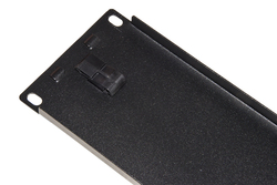 PANNELLO CIECO 2 UNITA' PER ARMADI RACK 19" COLORE NERO CHIUSURA A SCATTO