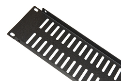 PANNELLO CIECO VENTILATO 2 UNITA' PER ARMADI RACK 19" NERO VITI INCLUSE