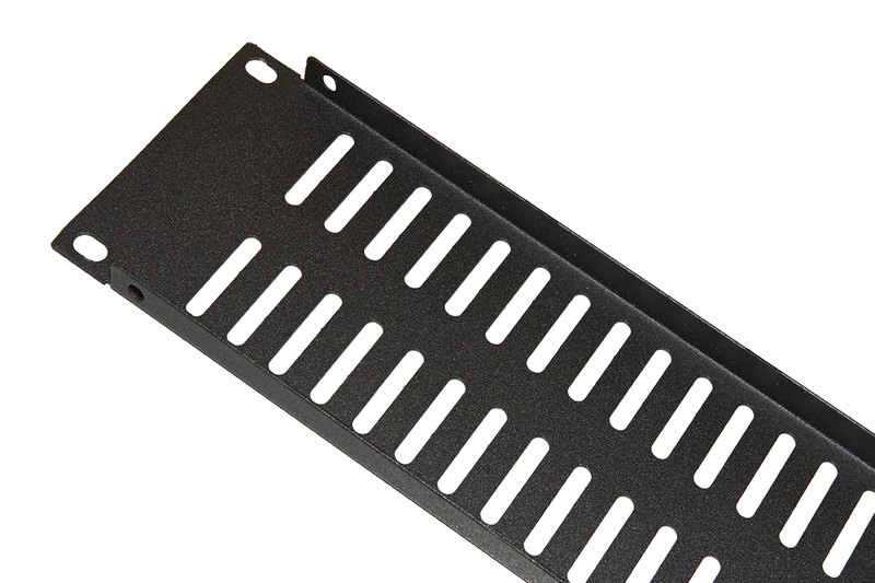 PANNELLO CIECO VENTILATO 2 UNITA' PER ARMADI RACK 19" NERO VITI INCLUSE