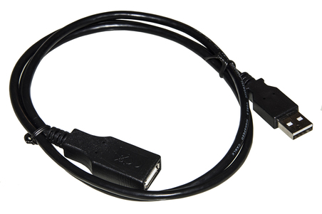 CAVO USB 2.0 MASCHIO/FEMMINA RAME CONNETTORE FEMMINA ISOLATO MT 1