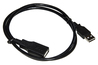 CAVO USB 2.0 MASCHIO/FEMMINA RAME CONNETTORE FEMMINA ISOLATO MT 1