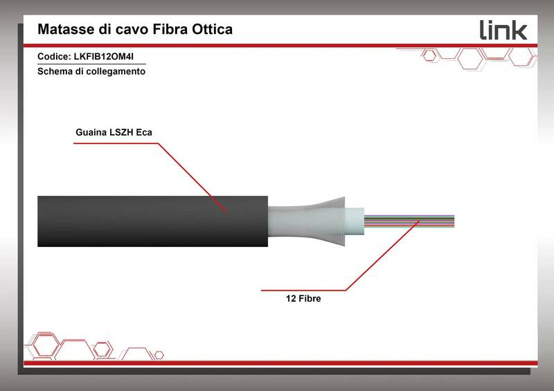 CAVO FIBRA OTTICA LOOSE TUBE 12 FIBRE OM4 INDOOR/OUTDOOR CPR ECA (AL METRO)