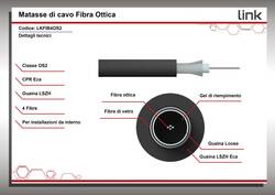 CAVO FIBRA OTTICA 4 FIBRE LOOSE OS2 9/125 NM LSZH INTERNO/ESTERNO (AL METRO)