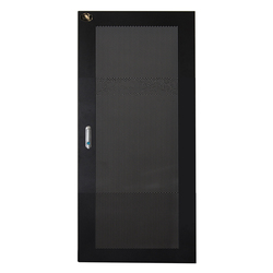 PORTA METALLO TRAFORATA CON SERRATURA PER ARMADIO LINK 27U 600 MM NERO