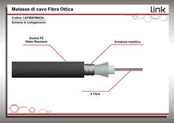 CAVO FIBRA OTTICA 8 FIBRE ARMATO DA ESTERNO/INTERNO ANTIRODITORE OM4 (AL METRO)