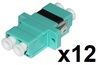 CONFEZIONE 12 ADATTATORI FIBRA OTTICA LC/LC MULTIMODE DUPLEX OM3