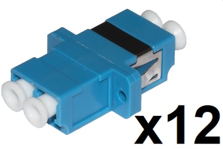 CONFEZIONE 12 ADATTATORI FIBRA OTTICA LC/LC SINGLEMODE DUPLEX