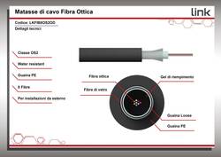 CAVO FIBRA OTTICA DA ESTERNO DIELETTRICO OS2 ANTIRODITORE 8 FIBRE (AL METRO)