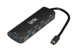 HUB USB-C ® CON 4 PORTE USB E PORTA USB-C FEMMINA PD PER RICARICA DISPOSITIVI