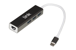 HUB USB-C ® CON 3 PORTE USB 3.0 + GIGABIT