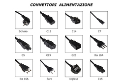 CAVO ALIMENTAZIONE DA SPINA ITALIANA 3 POLI MASCHIO A DOPPIA PRESA VDE-IEC FEMMINA (SDOPPIATORE) MT. 1.7