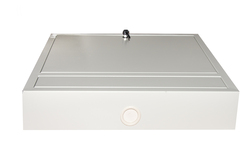 ARMADIO A MURO PER LAPTOP CON CHIUSURA A CHIAVE COLORE GRIGIO