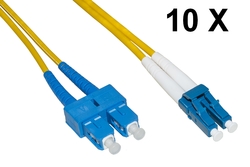 CAVO FIBRA OTTICA LC APC A SC UPC SINGLEMODE DUPLEX  MT.2