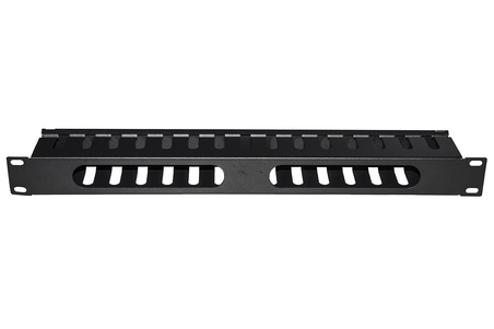PANNELLO GUIDACAVI PER ARMADI RACK 19" 1U A GABBIA NERO 483X42X70 MM IN METALLO