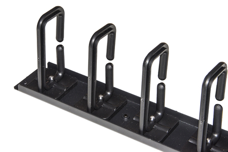 COPPIA PASSACAVI VERTICALI 1U CM ALTEZZA 86,5 NERO