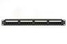 PANNELLO PATCH 19" NON SCHERMATO UTP 24 PORTE 8 POLI RJ45 PER RETI CATEGORIA 5E NERO