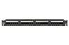 PANNELLO PATCH 19" NON SCHERMATO UTP 24 PORTE 8 POLI RJ45 PER RETI CATEGORIA 5E