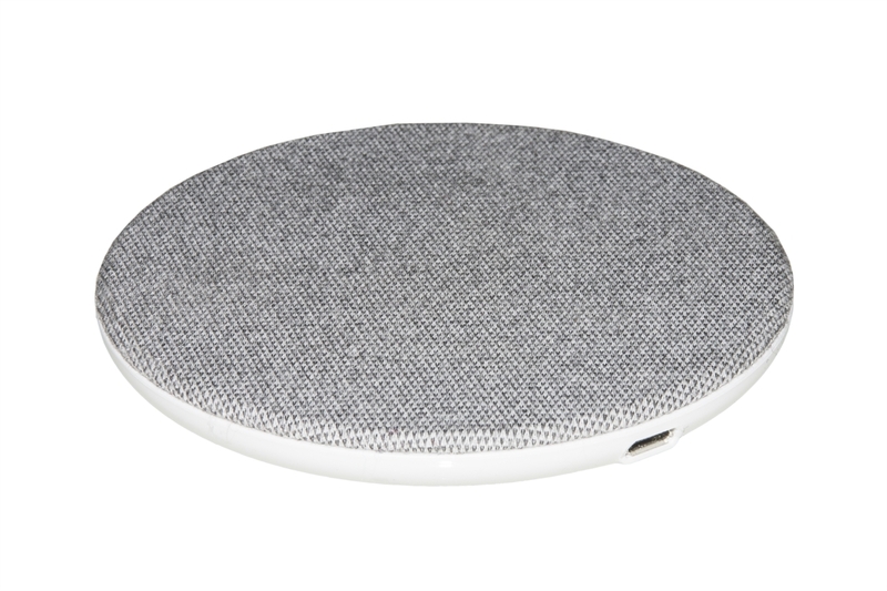 CARICABATTERIA WIRELESS PER SMARTPHONE A RICARICA RAPIDA SUPERFICIE IN TELA POTENZA 10 WATT