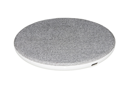 CARICABATTERIA WIRELESS PER SMARTPHONE A RICARICA RAPIDA SUPERFICIE IN TELA POTENZA 10 WATT