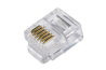 CONFEZIONE 100 PLUG TELEFONICI 6 CONDUTTORI 6 POSIZIONI 6P6C RJ12