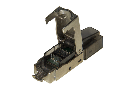 CONNETTORE 8 POLI CAT 6A SCHERMATO RJ45 TOOLESS