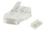 CONFEZIONE 100 CONNETTORI 8 POLI CAT 6 UTP NON SCHERMATO RJ45 CON INSERTO PER CAVO FLESSIBILE