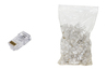 CONFEZIONE 100 CONNETTORI 8 POLI CAT 6 UTP NON SCHERMATO RJ45 PER CAVO FLESSIBILE