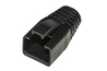 CONFEZIONE 100 COPRICONNETTORI 8MM PER PLUG RJ45 8 POLI CAVO CAT 5E-6-7 NERO