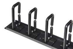 COPPIA PASSACAVI VERTICALI 1U CM ALTEZZA 86,5 NERO