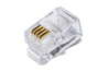 CONFEZIONE 100 PLUG TELEFONICI 4 CONDUTTORI 4 POSIZIONI 4P4C RJ10