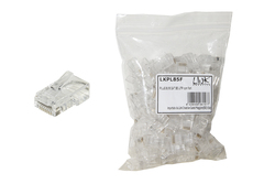 CONFEZIONE 100 CONNETTORI 8 POLI CAT 5E UTP NON SCHERMATO PER CAVO FLESSIBILE RJ45 CON FORI PER AGEVOLARE INSERIMENTO CAVI